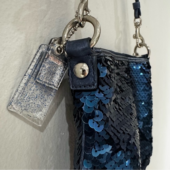 Coach Blue Sequins Poppy Crossbody - Picture 14 of 16